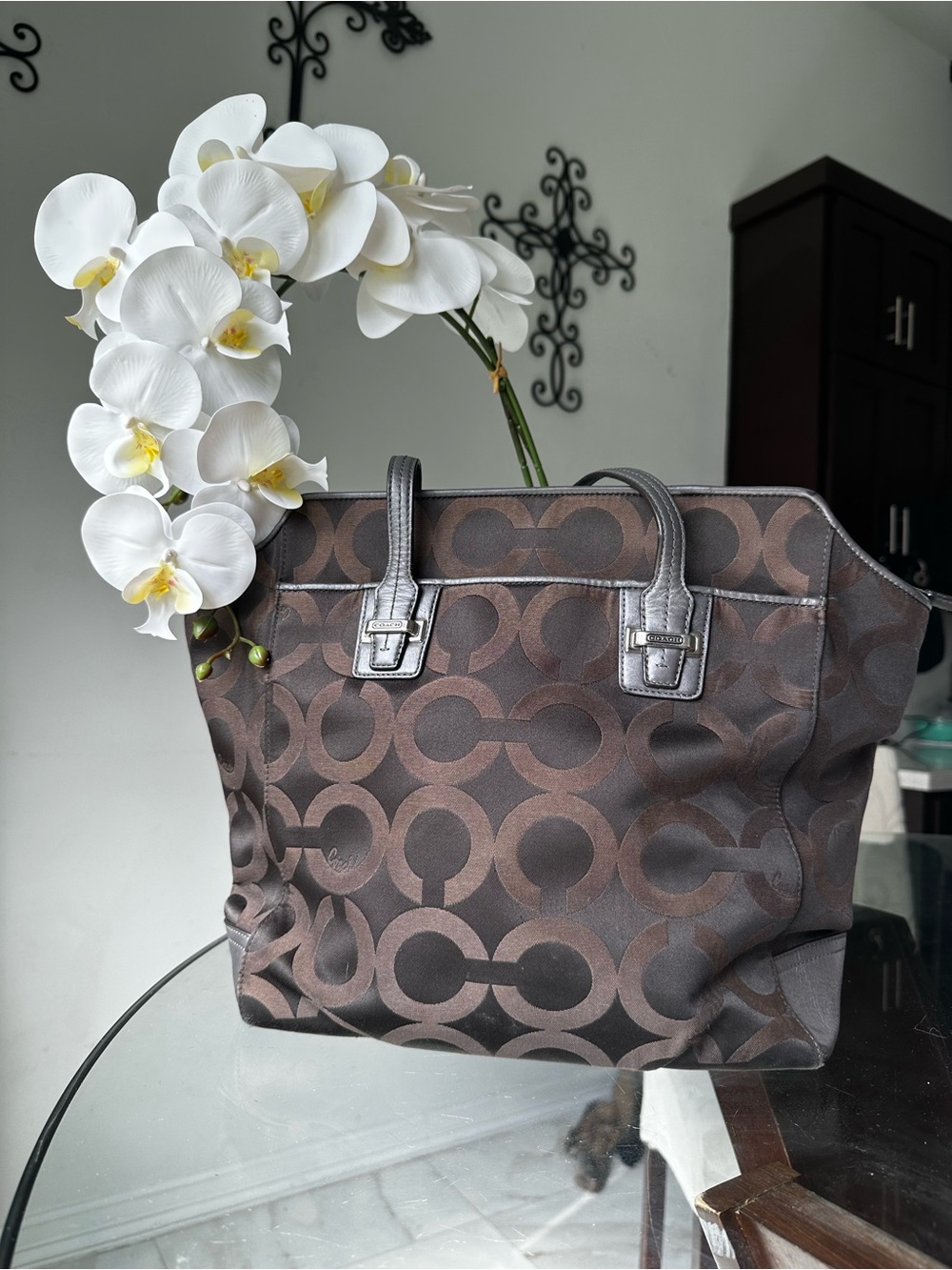 Coach Brown Signature Logo Tote